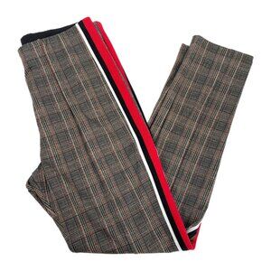 Sanctuary Gray Red Plaid Skinny Stretch Pants | Size M